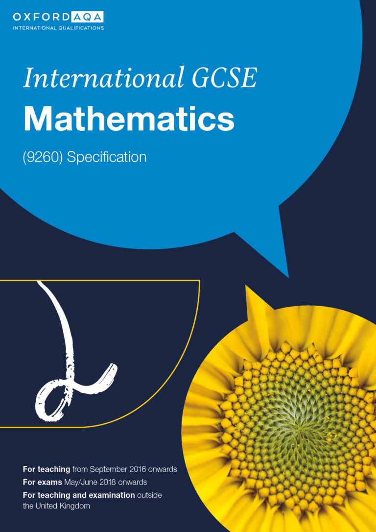 OxfordAQA Spec_INT_GCSE_Math9260