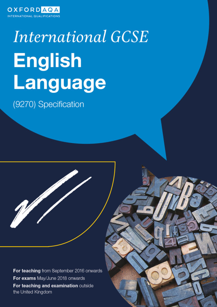 International GCSE English Language (9270) | OxfordAQA International ...