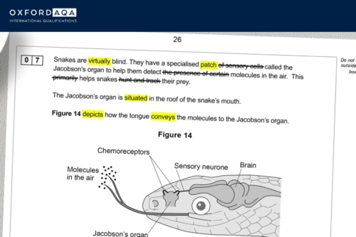 At OxfordAQA, we achieve valid exams through the Oxford 3000 - a unique tool to make sure that the language in our exam papers is as clear as possible